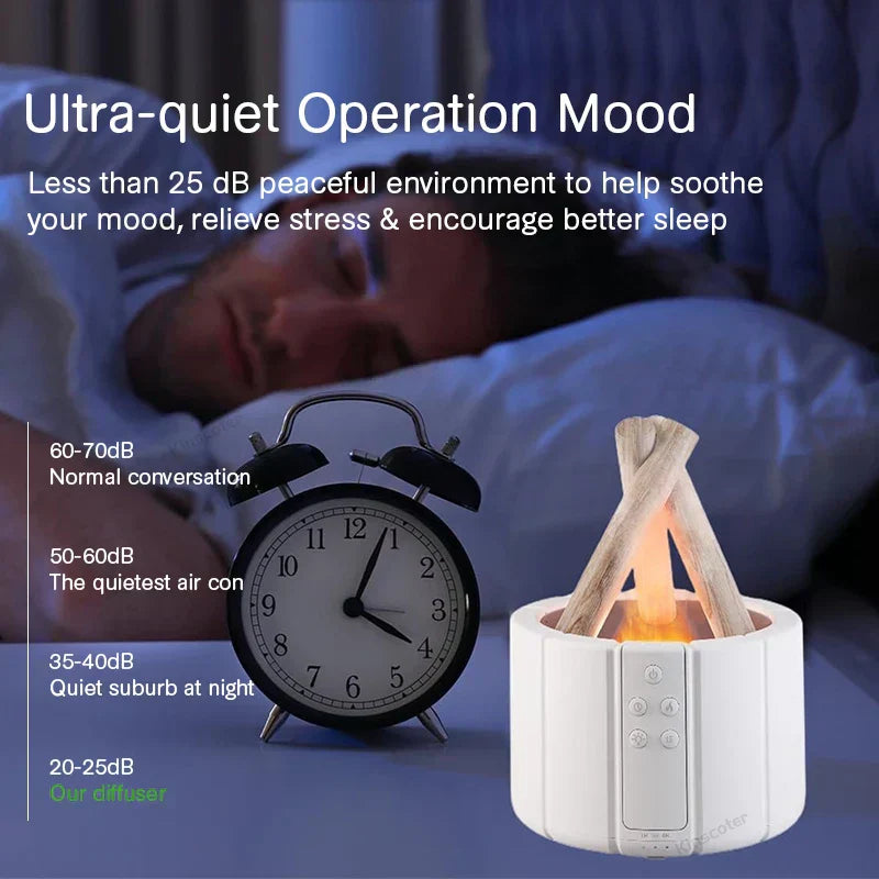 Simulated Flame Aromatherapy Diffuser β Relaxing & Stylish