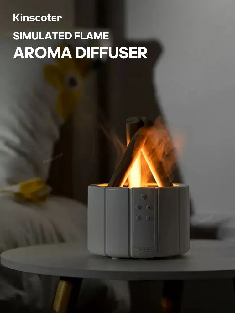 Simulated Flame Aromatherapy Diffuser β Relaxing & Stylish