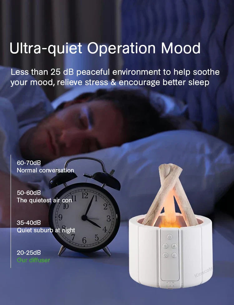 Simulated Flame Aromatherapy Diffuser β Relaxing & Stylish