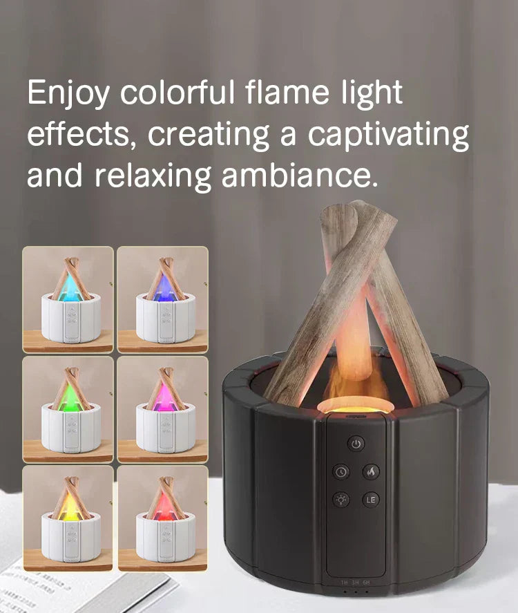Simulated Flame Aromatherapy Diffuser β Relaxing & Stylish