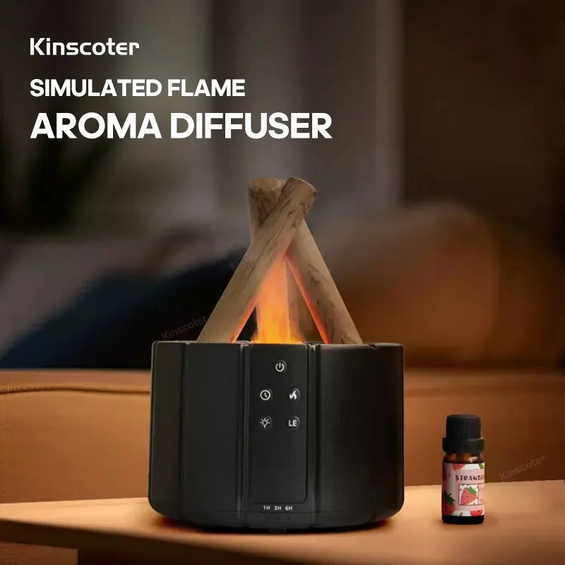 Simulated Flame Aromatherapy Diffuser β Relaxing & Stylish