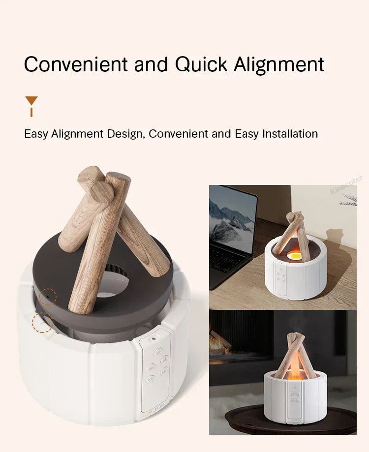 Simulated Flame Aromatherapy Diffuser β Relaxing & Stylish