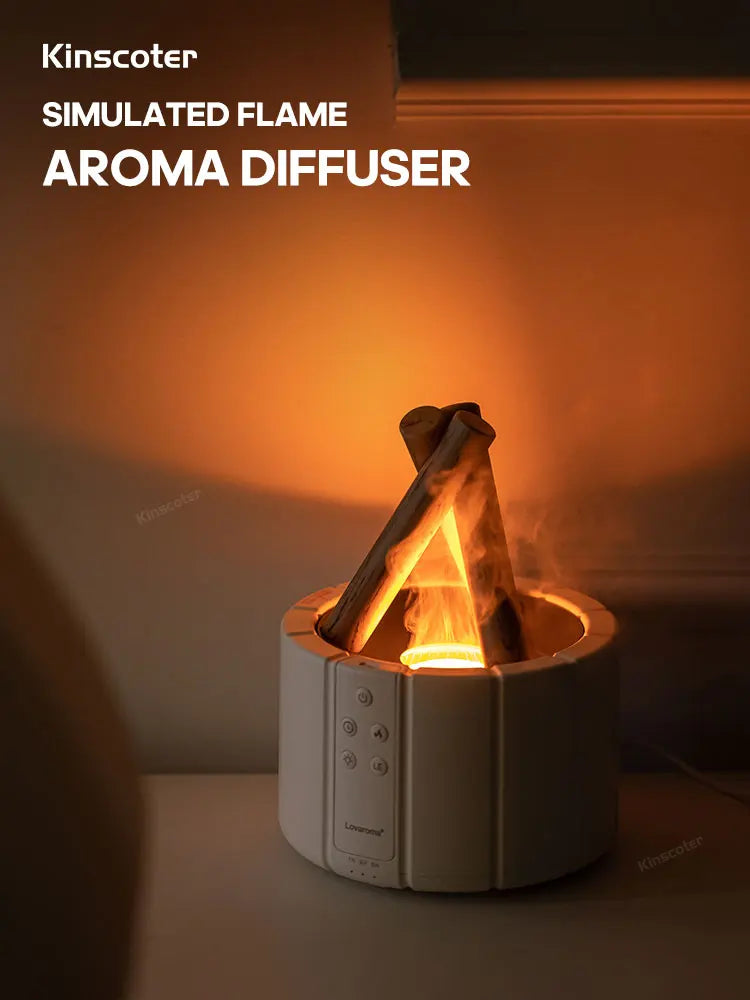 Simulated Flame Aromatherapy Diffuser β Relaxing & Stylish