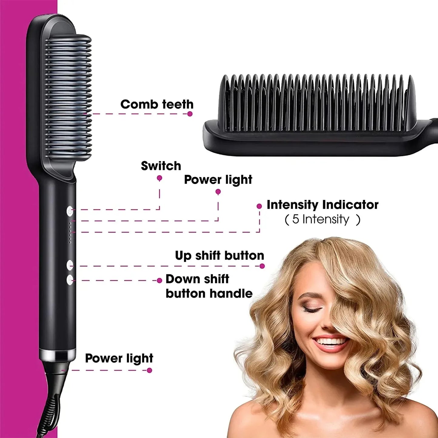 3-in-1 Pro Heated Hot Comb β Quick & Efficient Styling