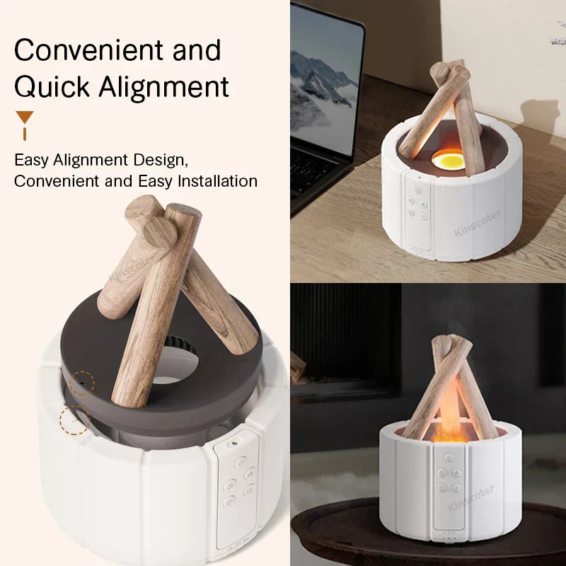 Simulated Flame Aromatherapy Diffuser β Relaxing & Stylish