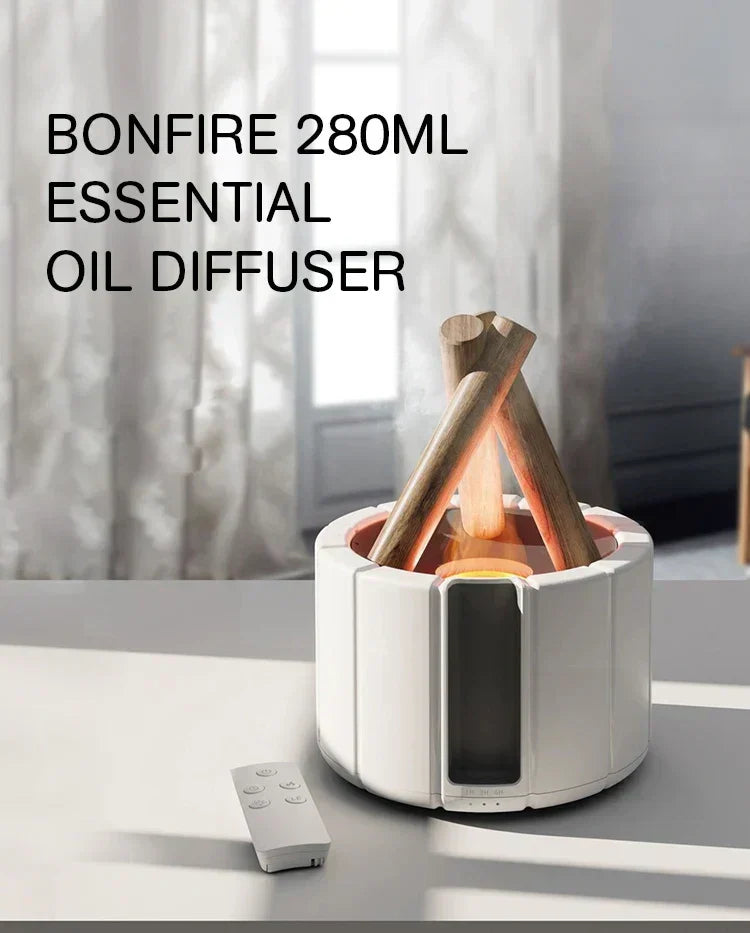 Simulated Flame Aromatherapy Diffuser β Relaxing & Stylish