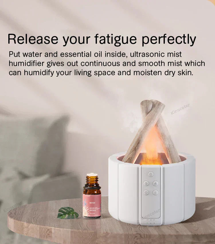 Simulated Flame Aromatherapy Diffuser β Relaxing & Stylish