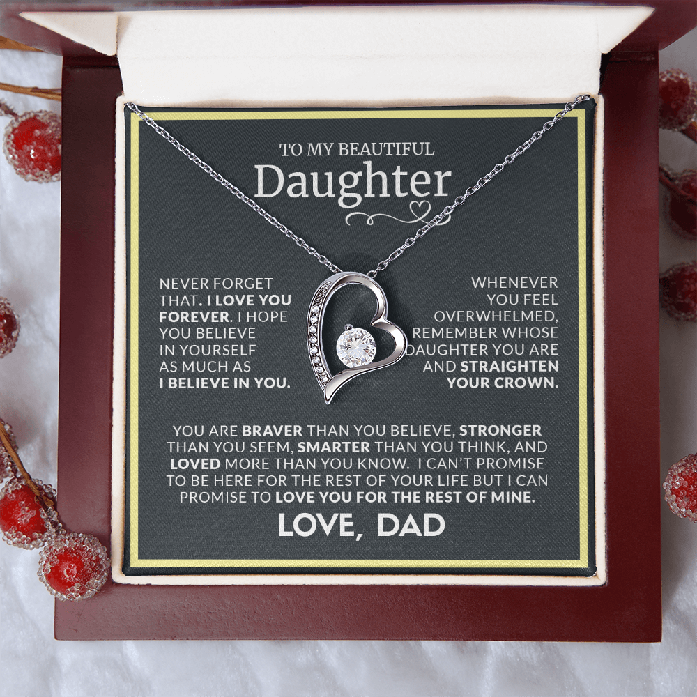 To My Beautiful Daughter | Forever Love Necklace