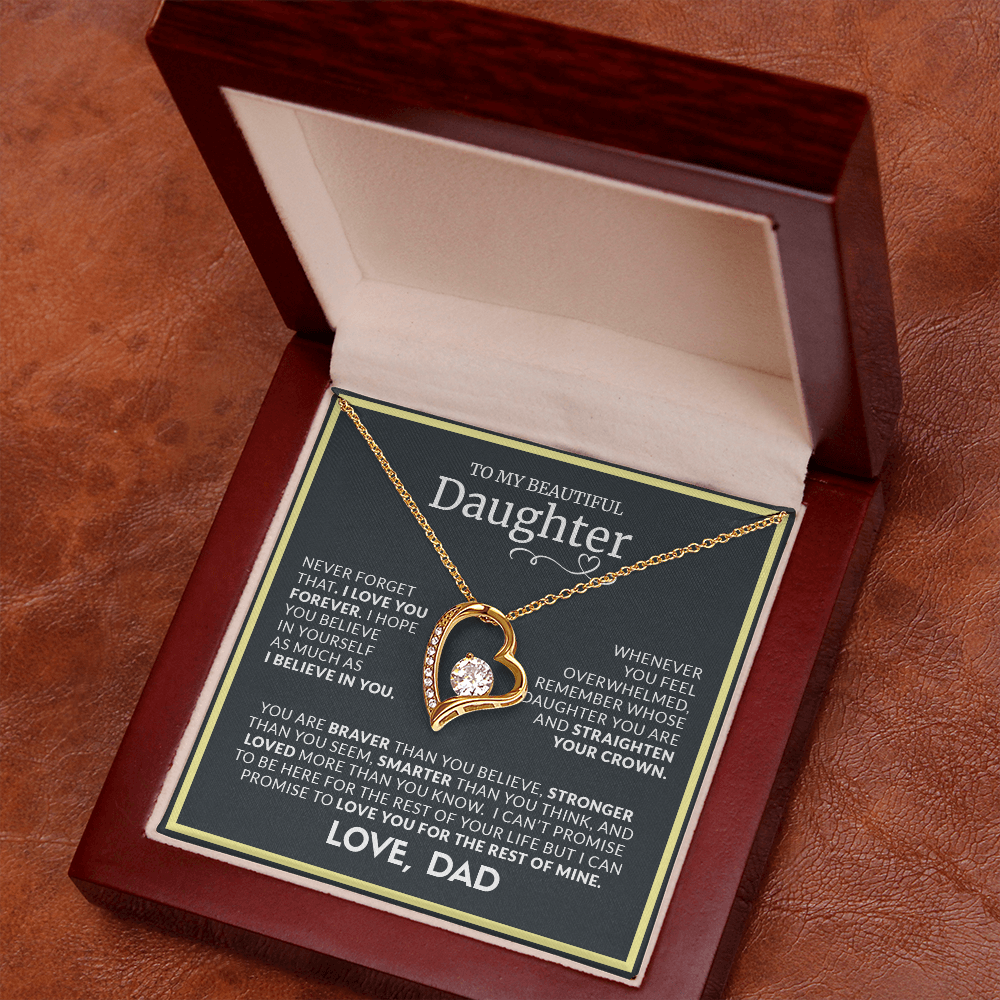 To My Beautiful Daughter | Forever Love Necklace
