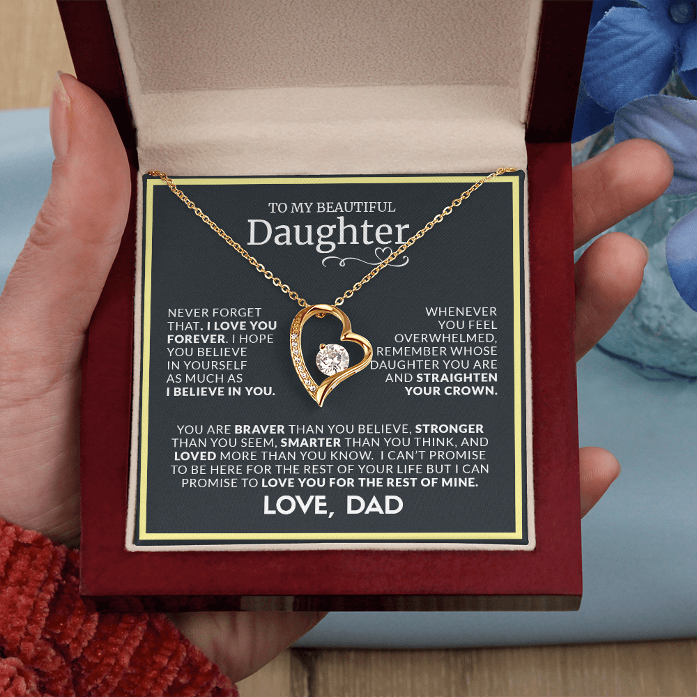 To My Beautiful Daughter | Forever Love Necklace