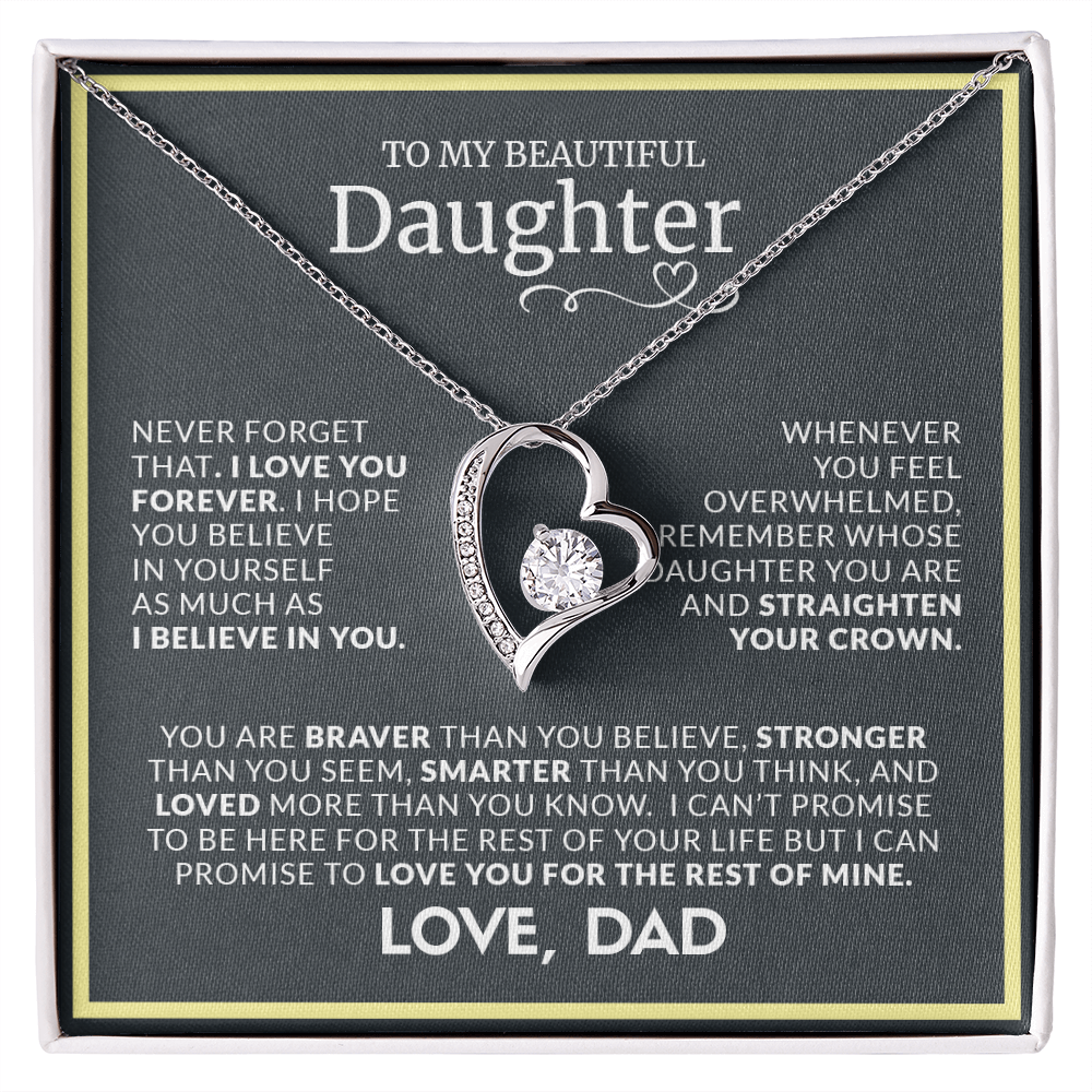 To My Beautiful Daughter | Forever Love Necklace