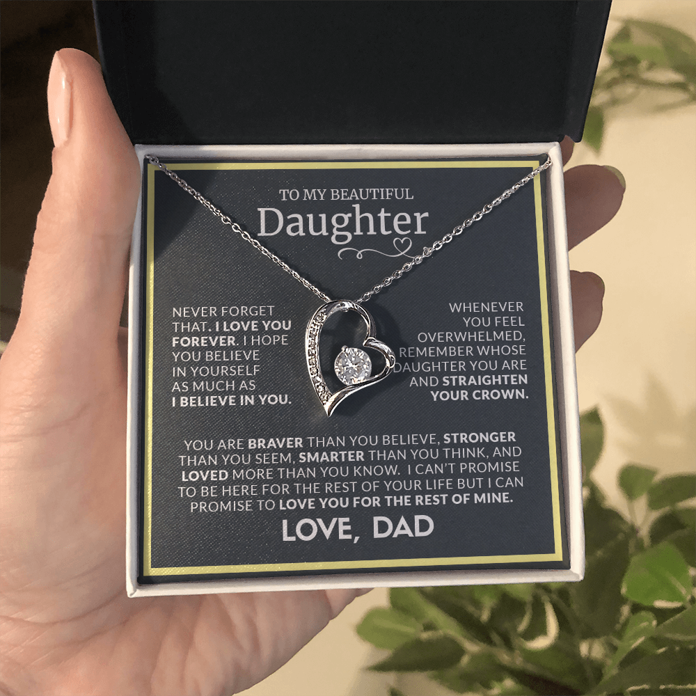 To My Beautiful Daughter | Forever Love Necklace