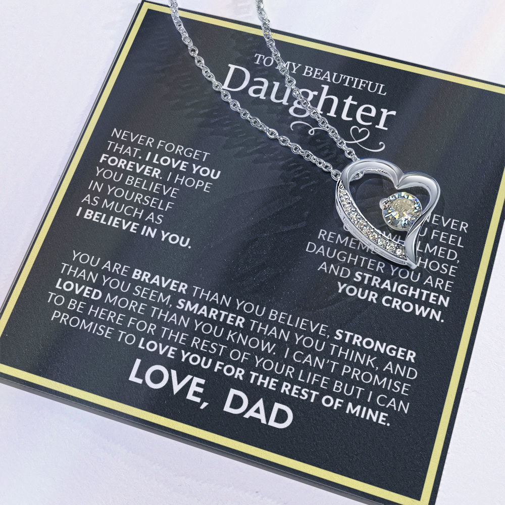 To My Beautiful Daughter | Forever Love Necklace