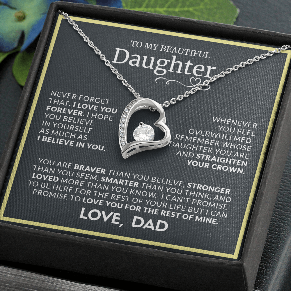 To My Beautiful Daughter | Forever Love Necklace