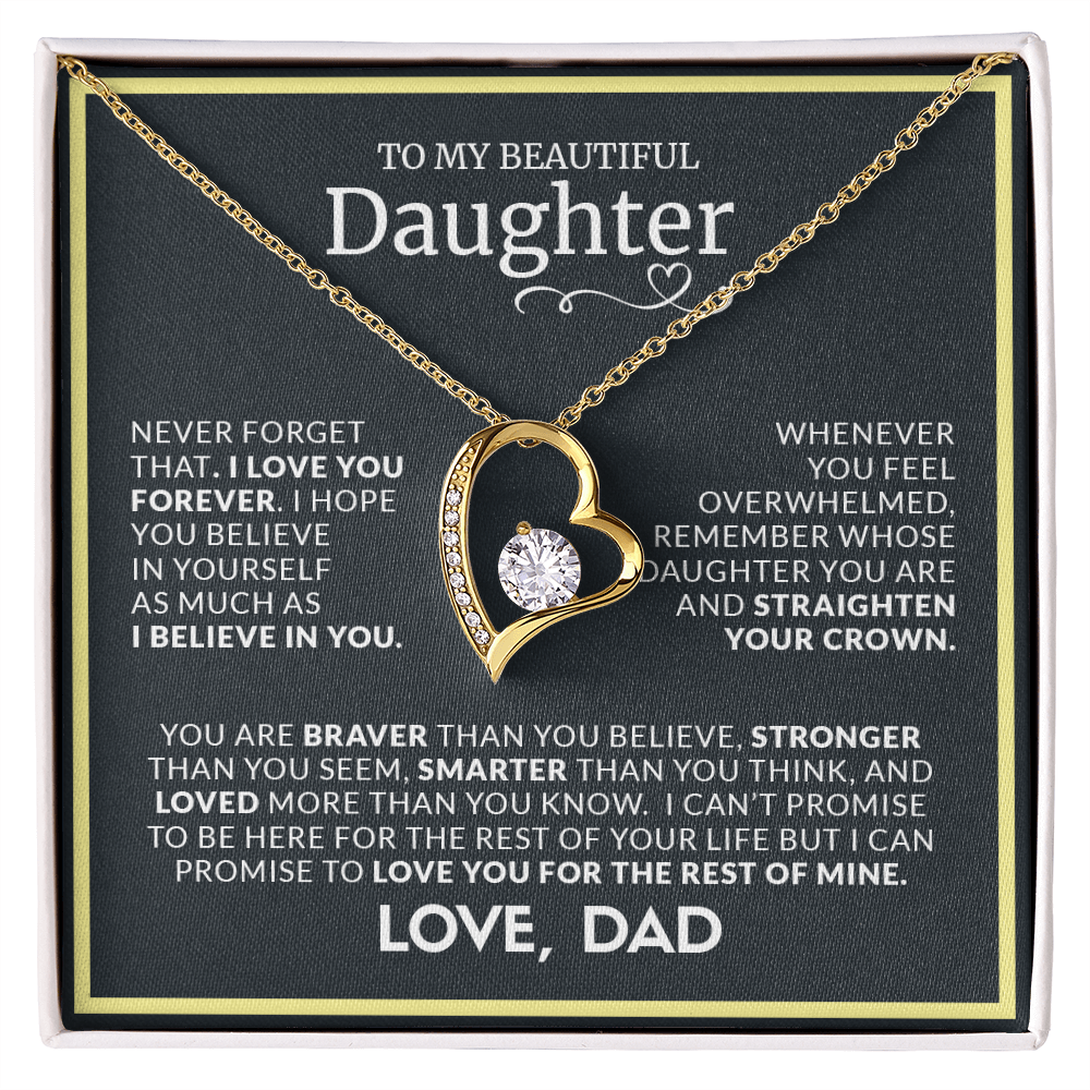 To My Beautiful Daughter | Forever Love Necklace