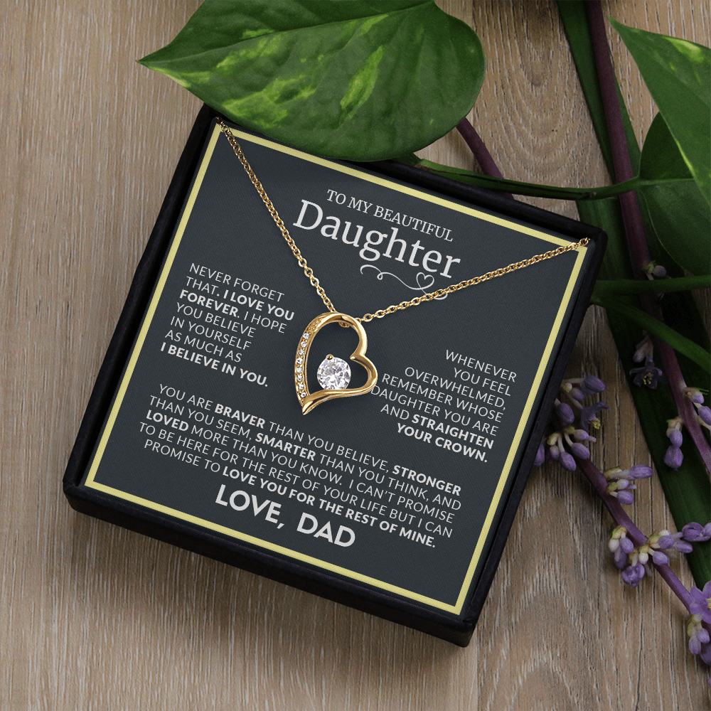 To My Beautiful Daughter | Forever Love Necklace