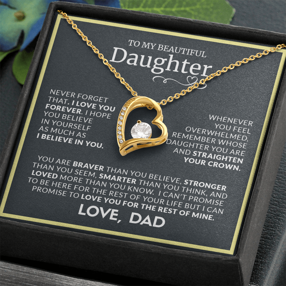 To My Beautiful Daughter | Forever Love Necklace