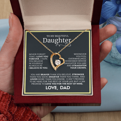To My Beautiful Daughter | Forever Love Necklace